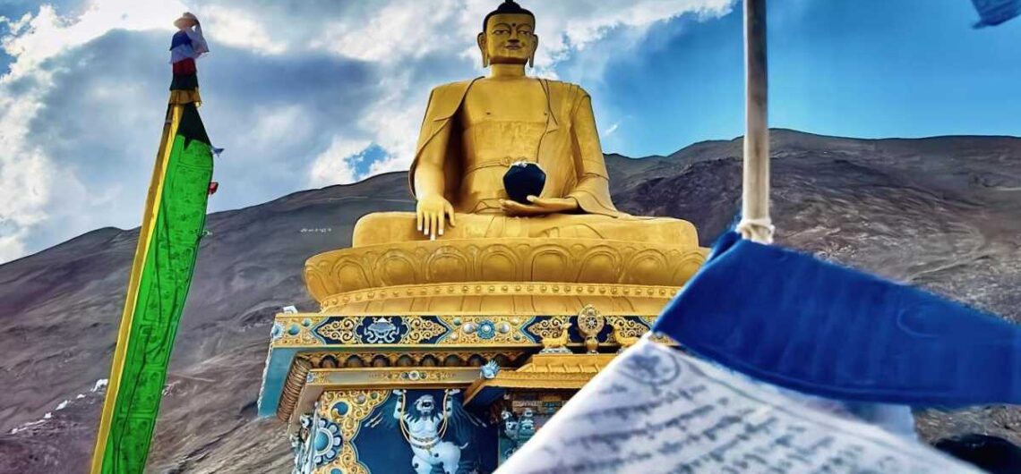 Buddha Statue near Stok Monastery in Leh Ladakh