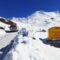A taxi on snow-bound Manali-Leh highway