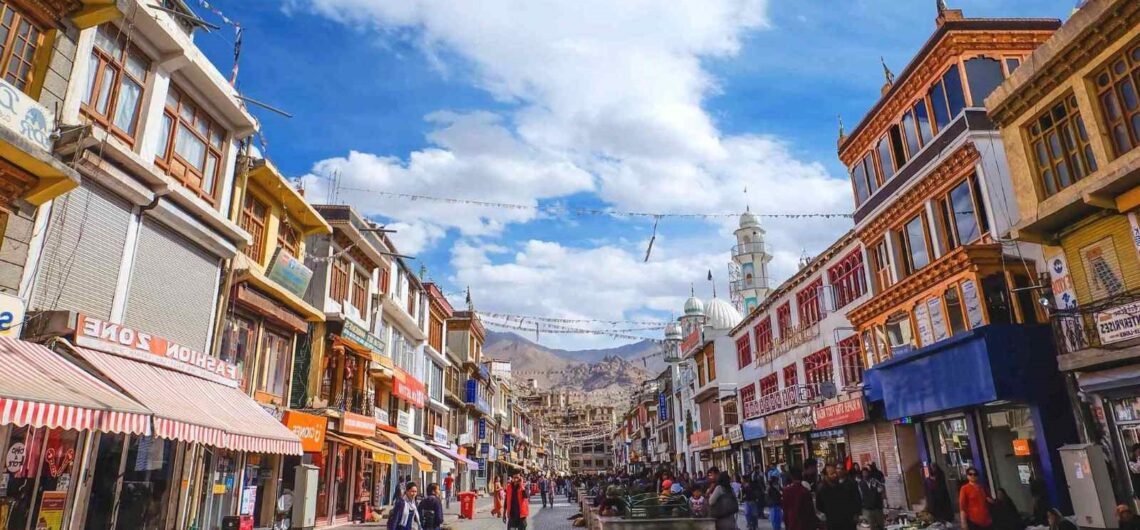 Leh main market in Ladakh