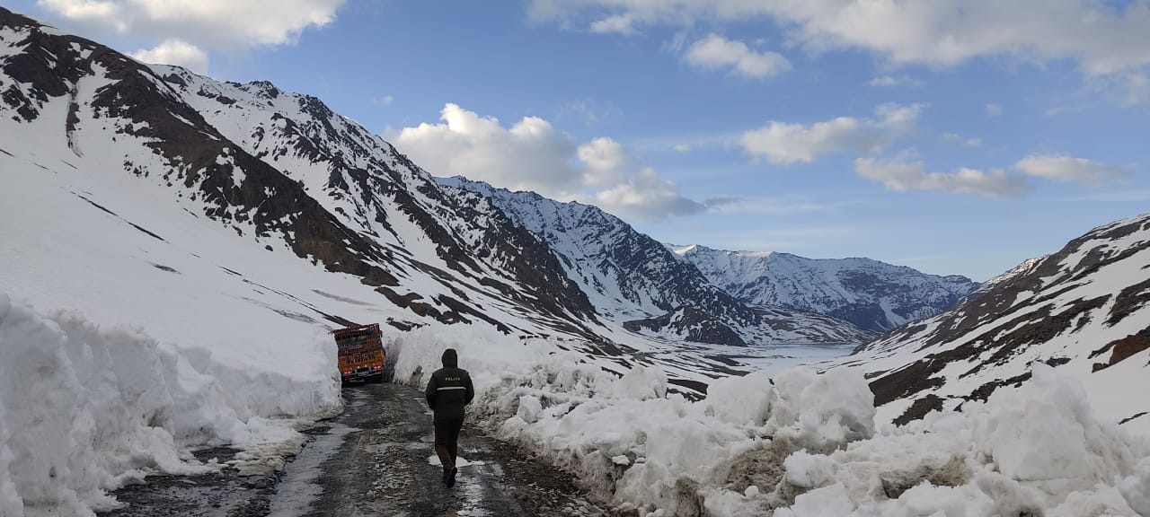 Baralacha pass on the Manali Leh highway on Sunday - 19 May 2024