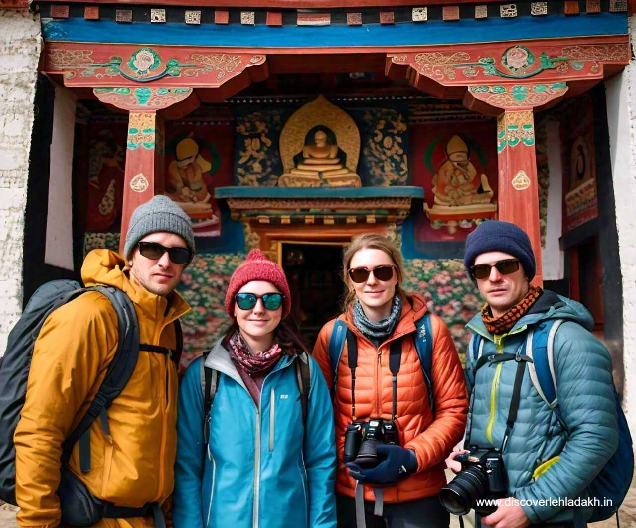 Tourists from England (United Kingdom) in Leh Ladakh