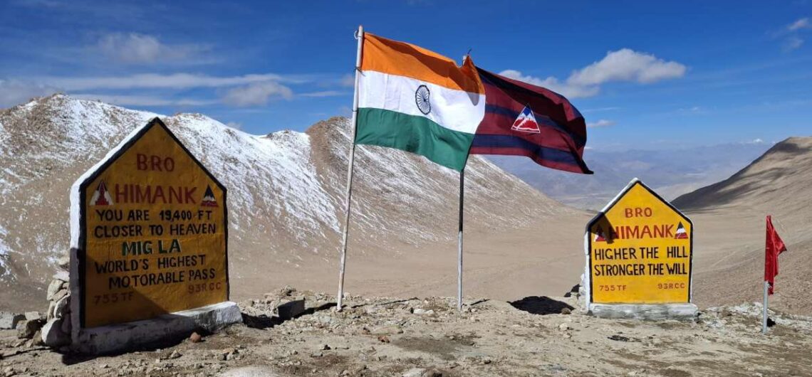 Mig La Pass will provide third road axis to reach Fukche besides from Hanle and Dungti